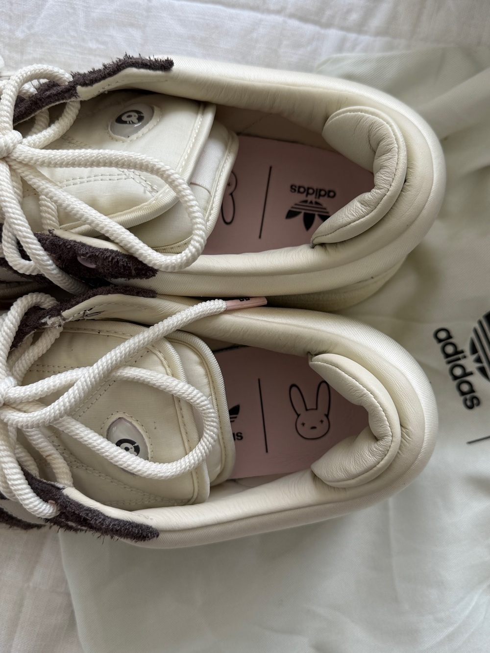 adidas x Bad Bunny Women’s Cream & Brown Suede Sneakers - Picture 5 of 6
